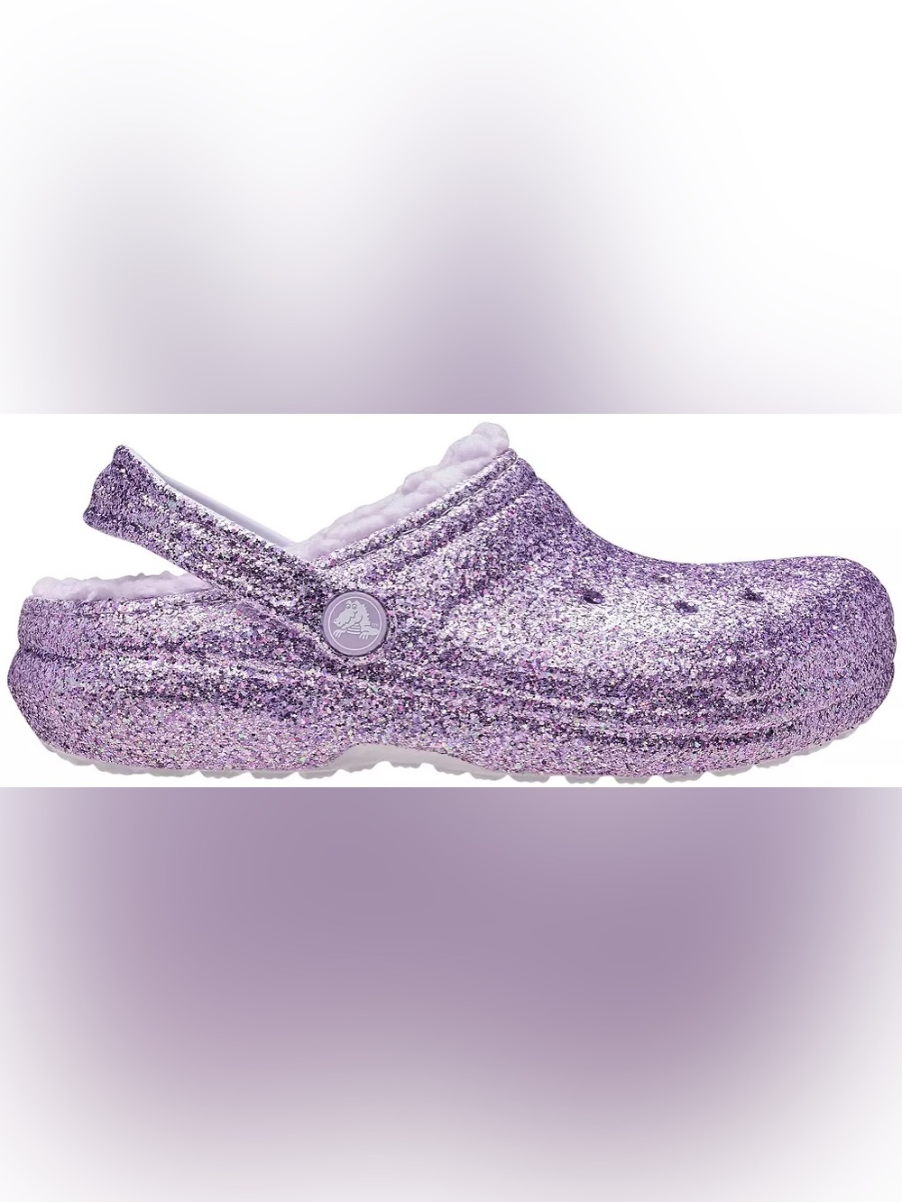 CROCS Kids' Sparkle Clog in Lavender Glitter